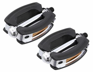 Pedales de goma clásicos para bicicleta VP813 1/2 negros/cromados. - Imagen 1 de 1