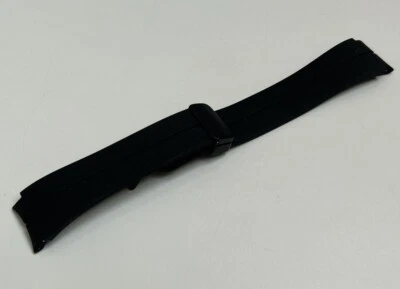 Black Silicone Watch Band w/Magnetic Deployment Clasp - Image 1 of 4
