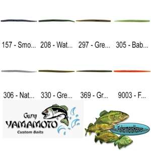 Gary Yamamoto Senko (9M-10) THIN SLIM Soft Plastic 5 Inch Bait Any 9 Colors - Picture 1 of 19