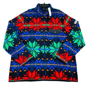 Neu mit Etikett Polo Ralph Lauren Herren Gr. 2XL Schneeflocke angerautes Fleece 1/4 Druckknopf Urlaub - Bild 1 von 14