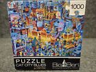 Hasbro MB Big Ben 1000 Piece Puzzle CAT CITY BLUES by Bill Bell