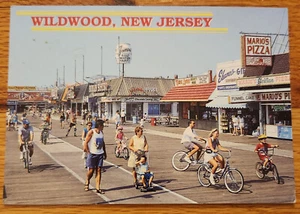 Tarjeta postal Boardwalk Wildwood Nueva Jersey PC años 80 sin usar - Imagen 1 de 1
