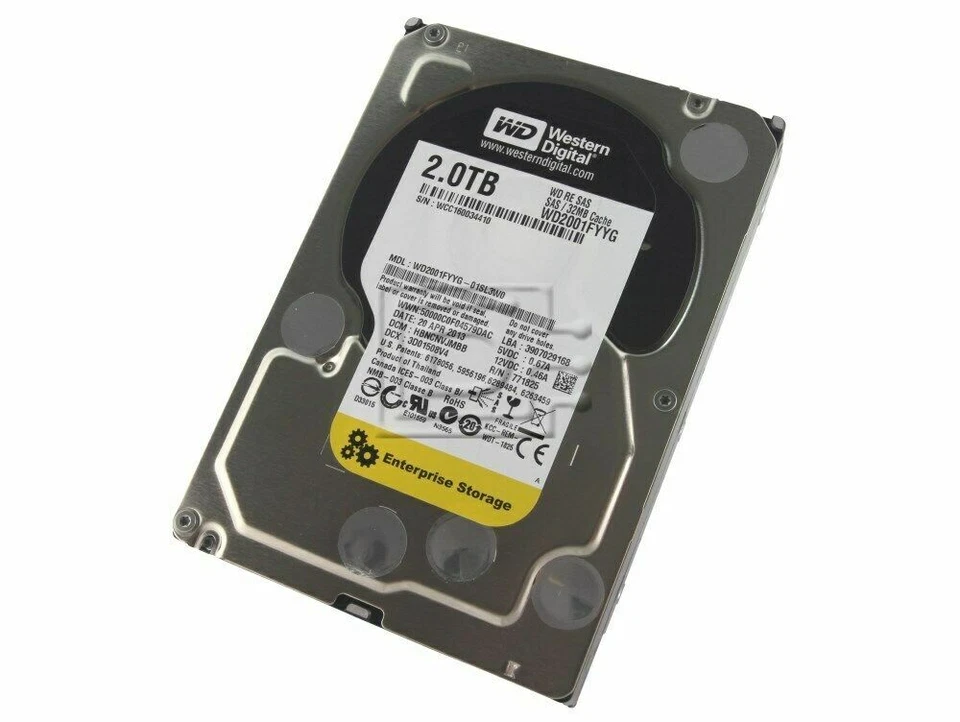 WD2001FYYG Western Digital 2TB 7.2K 32MB Cache SAS 3.5" Enterprise - Image 1 of 1