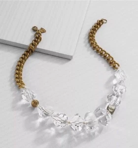 ❤️Silpada KRN0138 CRYSTAL ROCKS Necklace Faceted Cut Glass & Pyrite & Brass NWT - Picture 1 of 4
