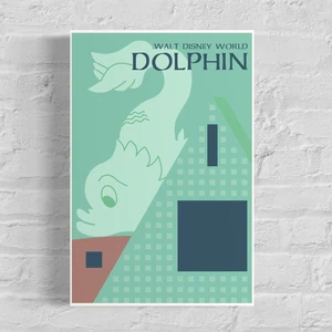 Walt Disney World Swan and Dolphin Resort Poster Art- Dolphin - Picture 1 of 1