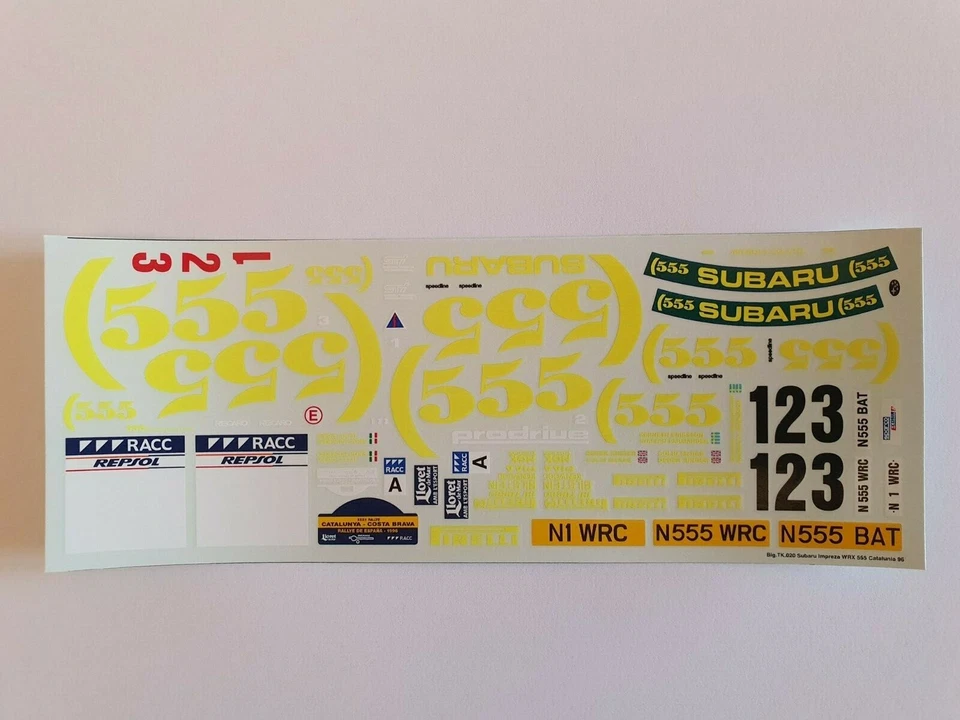1/24 Decal Subaru Impreza 555 Rally Catalunya 1996 Mc Rae Liatti Eriksson - Immagine 1 di 1