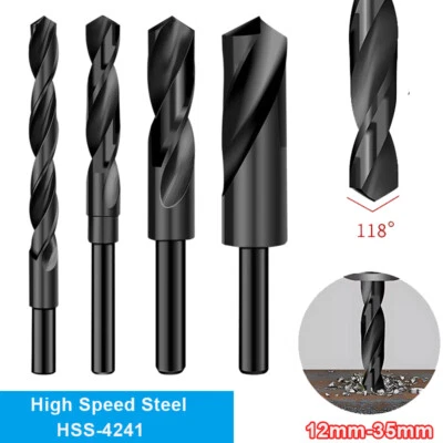 Drill Bit HSS Spiral Drill 12mm-35mm Twist Drills Steel Drill With Reduced Shaft - image 1 of 4
