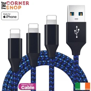 1m 2m 3M Long Chargeur Pour Apple IPHONE 12 11 X 13 14 Pro Chargement USB Câble - Imagen 1 de 22