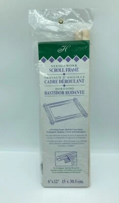 Flex-Lap Scroll Frame Wood 6 X 12 Needlepoint Cross Stitch Embroidery Quilting - Image 1 of 4
