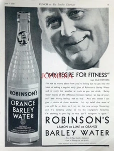 ROBINSON'S Cebada Agua Fruta Cordials Anuncio #2 Vintage 1939 Anuncio Impreso 685/64 - Imagen 1 de 1