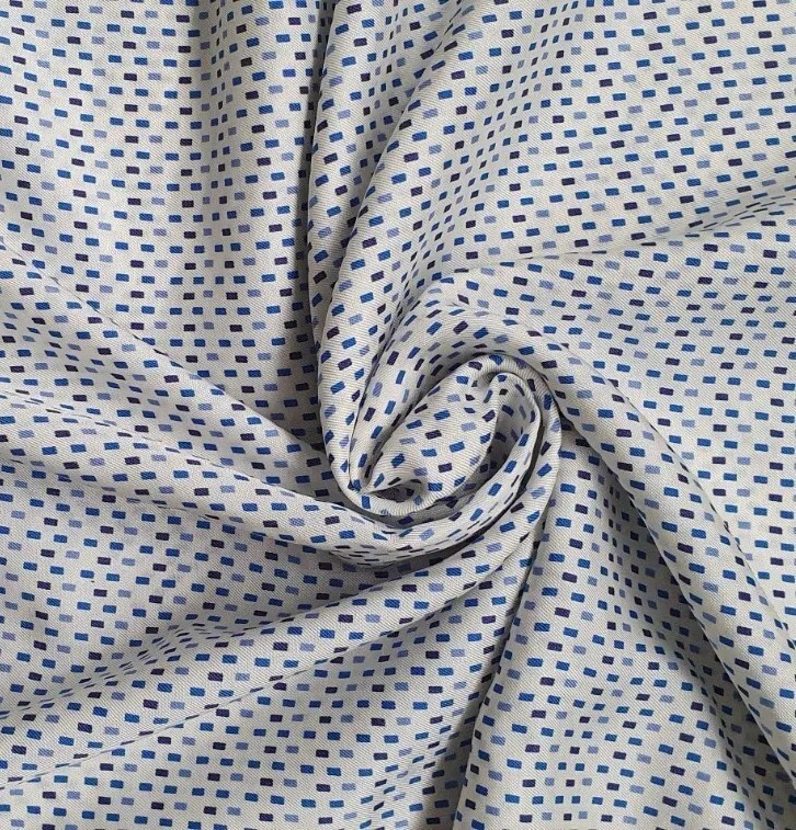 Stoff Meterware Seide/Baumwolle Abstrakt Geometrisch Muster Vierecke Bunt  - Bild 1 von 3