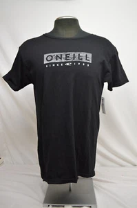 NUEVA O'Neill Para Hombre Negra Gráfico Logo Rendimiento S/S Cuello Redondo Camiseta MED - Imagen 1 de 6