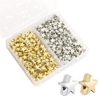 400 Pcs Star Shape Spacer Beads Star Buttons for Crafts Large Hole Star Loose Be