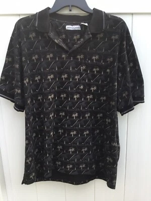 Клюшки для гольфа Michael Austin Golf Polo X-Large черные с пальмами и клюшками - Изображение 1 из 2