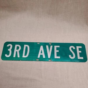 Authentisches Straßenschild 3rd Ave SE im Ruhestand Autobahn Straße doppelseitig Bar Mancave  - Bild 1 von 11