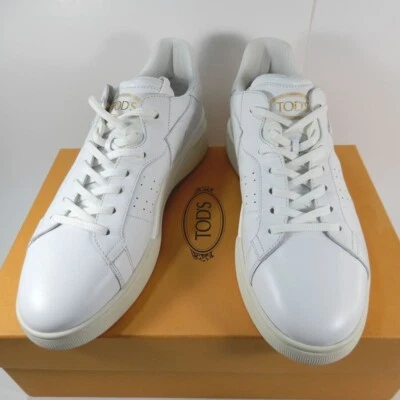 TOD'S Cassetta Cuero Mujer Tenis Zapatos TALLA 42 11.5 12 Blanco NUEVO $625 Foto 1 de 4
