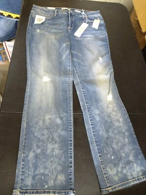 NWT Vintage America Blues Stretch Denim Boho Straight Leg Women  Sz. 14R/32  — 第 1/4 张图片