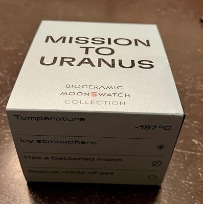 Swatch x Omega Bioceramic Moonswatch Mission To Uranus SO33L100 Blue Men Watch - Image 1 of 4