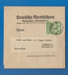 BRIEFMARKEN POLEN - Deutsche Rundschau Zeitungsumschlag, Stempel 10gr, 1939 - # - Bild 1 von 2