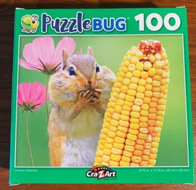 CrazyArt Artbox Chompy Chipmunk 100 Piece Puzzle NIB Free Shipping - Image 1 of 4