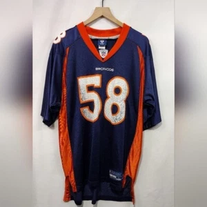 Reebok NFL Denver Broncos #58 Von Miller Jersey Mens L Blue Sporty Athletic - Picture 1 of 10