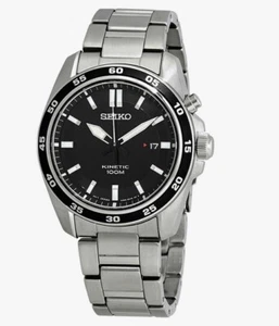Seiko Kinetic Black Dial Stainless Steel Men's Watch SKA785P1 - Picture 1 of 3