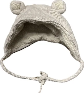 Hanna Andersson Soft Cozy Knit Sherpa Size Small Cream Gender Neutral Bonnet - Picture 1 of 8