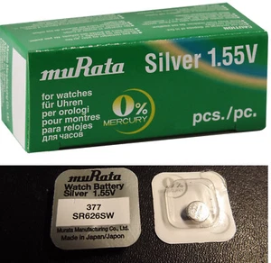 SR626SW V377 SR66 SR626 AG4 Knopfzelle Batterie 1,55V für Uhren MURATA (ex Sony)