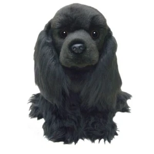 Cocker Spaniel Black Dog 9.5"/24cm Stuffed Animal Faithful Friends - Picture 1 of 3