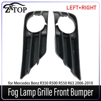 For Mercedes Benz R320 R350 R500 2006-2012 Fog Lamp Grille Front Bumper Set of 2 - Image 1 of 4
