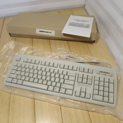 NOS NIB Retro Vintage Micron NMB RT2258TW Windows Wired PS2 Keyboard 070725 - Image 1 of 4