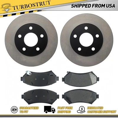 Kit de pastilhas de freio rotores de freio dianteiros OE para 1997-2004 Buick Regal 3,8L - Imagem 1 de 2