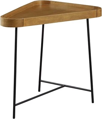 Mesa auxiliar de cuña triángulo lunar Convenience Concepts 27" - Mesa auxiliar moderna Foto 1 de 4