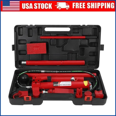 20 Ton Porta Power Hydraulic Jack Body Frame Repair Kit Auto Shop w/ Storage Box - Image 1 of 4