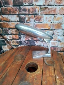 Vintage Art Deco Zeppelin Metal Desk Top Ornament - Picture 1 of 10