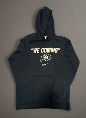 Nike Colorado Buffaloes We Coming Men’s M Black Club Fleece Hoodie Deion Sanders - Image 1 of 4