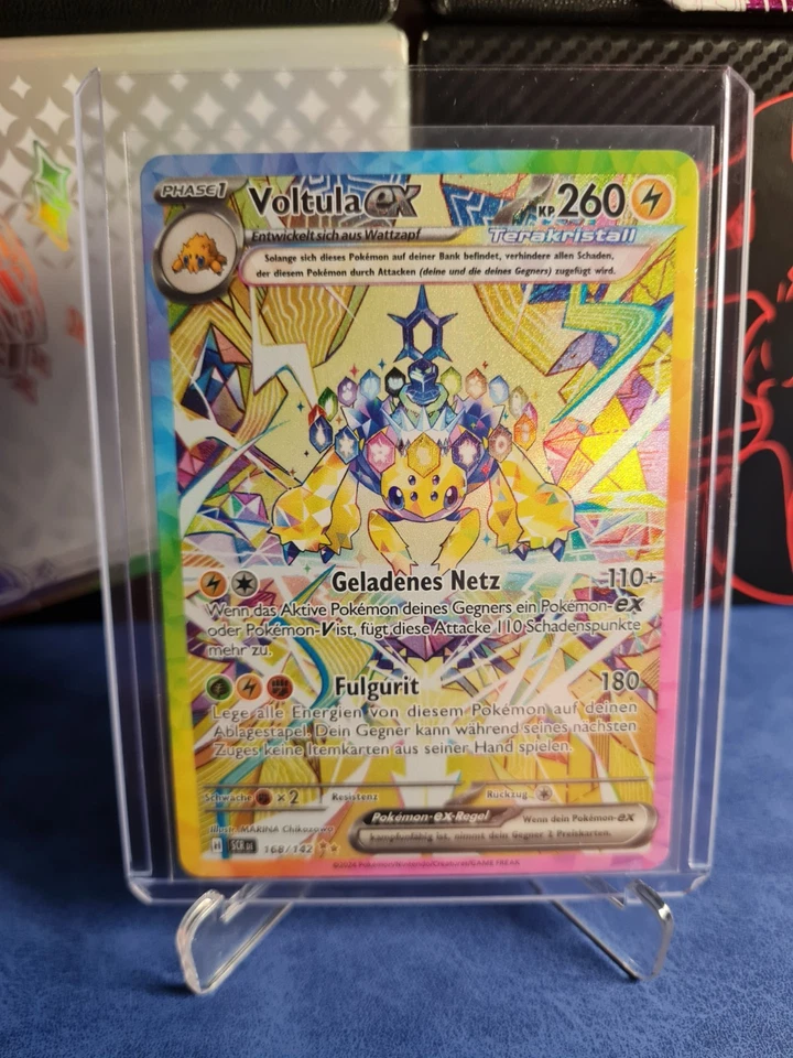Pokémon Voltula ex • 168/142 • Stellakrone • Special Illustration Rare • NM • DE - Bild 1 von 4