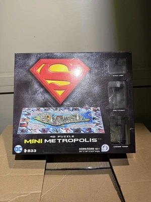 New Superman 4D Puzzle Mini Metropolis 30in x 16in x 2.5in 833 Pieces. Unused - Image 1 of 4