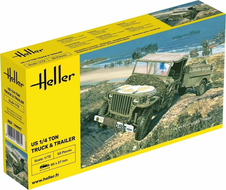 Heller HE79997 1/72 WILLYS MB JEEP & TRAILER - Bild 1 von 1