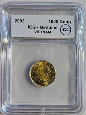Vietnam 1000 Dong 2003 ICG Genuine - Image 1 of 2