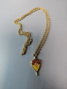 Vintage JOSTENS 1999 SENIOR Charm Pendant w/Chain - Gold Colored - Picture 1 of 3