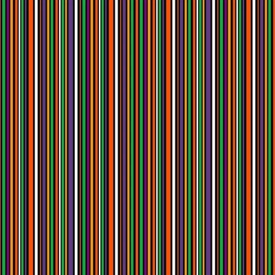 Acolchado en blanco - Aura espeluznante - Rayas - Brilla en la oscuridad - Naranja, por comprar Foto 1 de 4