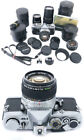 Olympus M 1 M1 System With 4 M System Lenses And Hoods Caps Cases Eyecup 1 Shoe 1