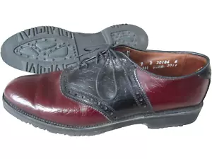 Scarpa elegante Allen Edmonds uomo sella polo nero/bordeaux tg. 9D made in USA - Foto 1 di 10