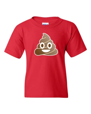 POOP Emoji Funny YOUTH Tee Shirt 1511 - Image 1 of 4