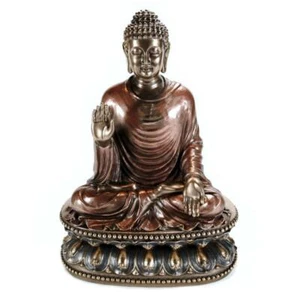 ESTATUA DE BUDA 9" Shakyamuni Icono Budista Bronce Resina Sakyamuni Alta Calidad - Imagen 1 de 8