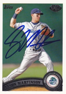 JASON MARTINSON VERMONT LAKE MONSTERS SIGNED 2011 TOPPS PRO DEBUT BASEBALL CARD - Picture 1 of 1