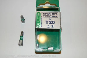 ABC SPAX Bits T-Star Plus, T10 bis T40, 5 Stück im Cut-Case, Original SPAX Bits - Bild 1 von 1
