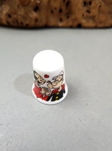 Vintage Collectable Popeye & Olive Oyl Stoke-on-Trent Fine Bone China Thimble - Picture 1 of 6