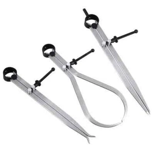 3PC CALIPER / SPRING DIVIDER SET MACHINIST TOOLS 150MML INSIDE OUTSIDE AU STOCK - Picture 1 of 10
